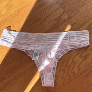 Calvin Klein Light Pink Striped Thong